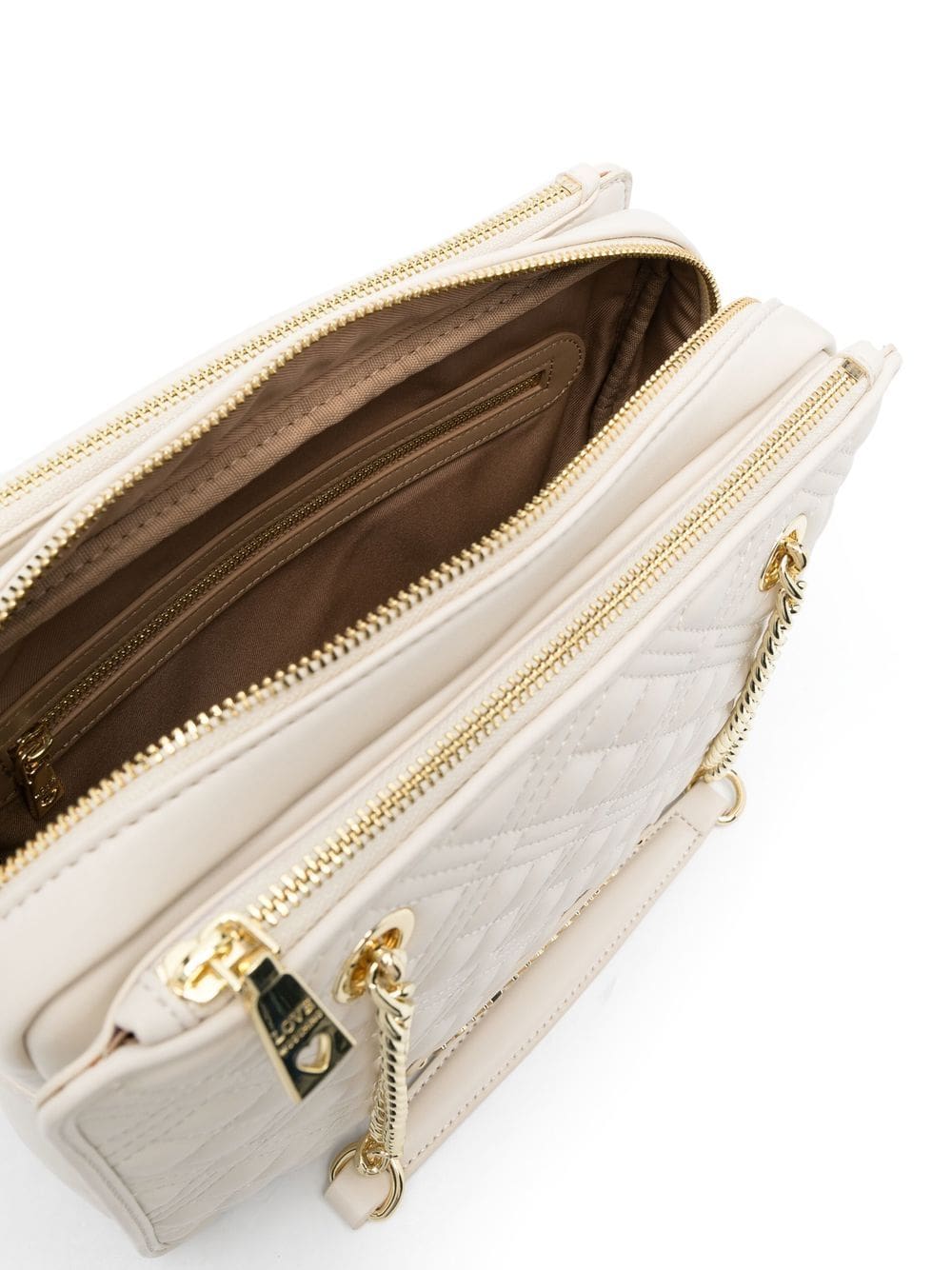 Love Moschino logo-plaque quilted shoulder bag - Image 5