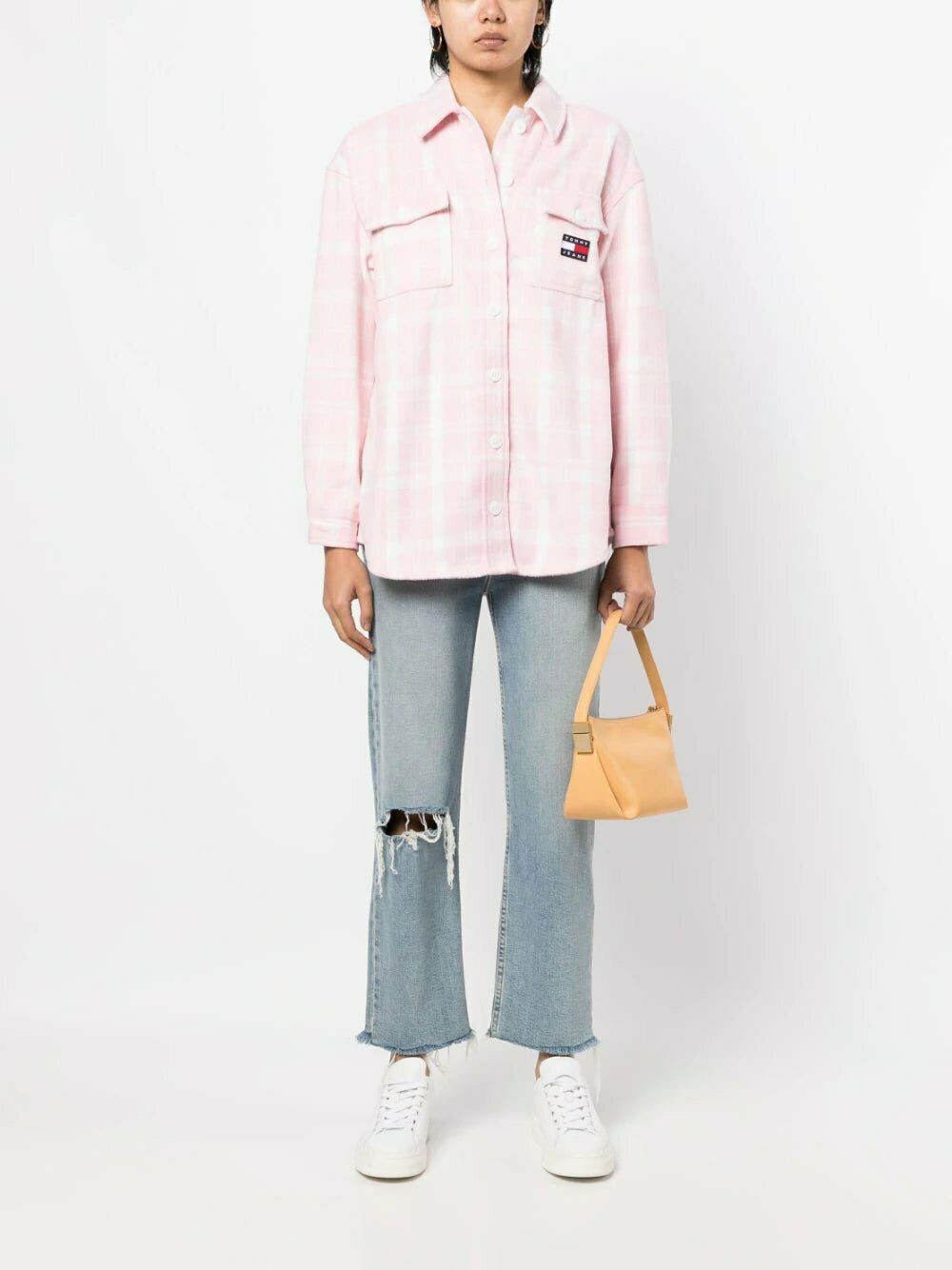 Tommy Hilfiger plaid-check recycled-polyester blend overshirt - Image 2