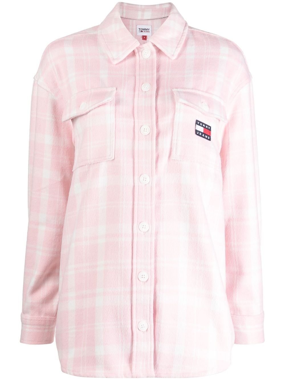 Tommy Hilfiger plaid-check recycled-polyester blend overshirt
