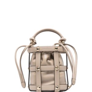 Ferragamo drawstring leather bucket bag