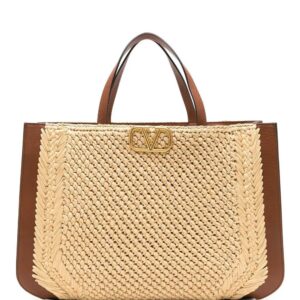 Valentino Garavani VLogo Signature raffia tote bag