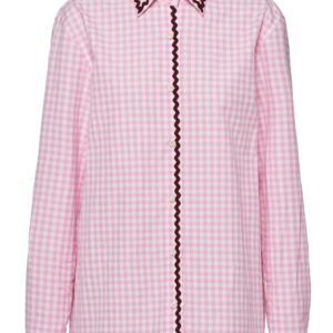 Prada gingham check-pattern shirt