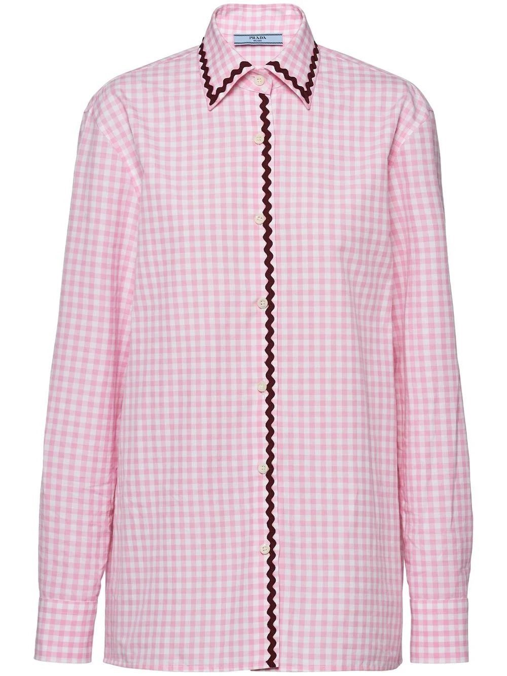 Prada gingham check-pattern shirt