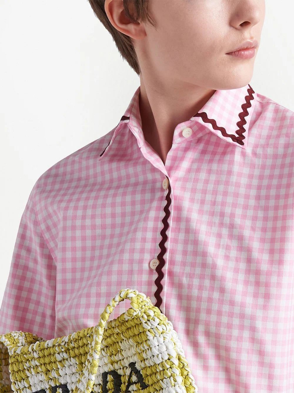 Prada gingham check-pattern shirt - Image 4