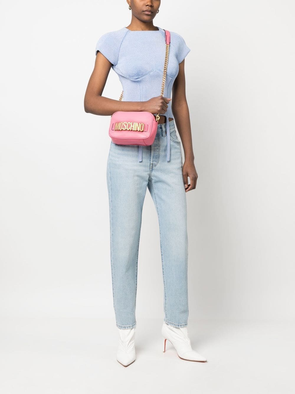 Moschino logo-plaque shoulder bag - Image 2