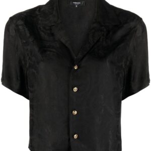 Versace  Barocco-jacquard cropped shirt