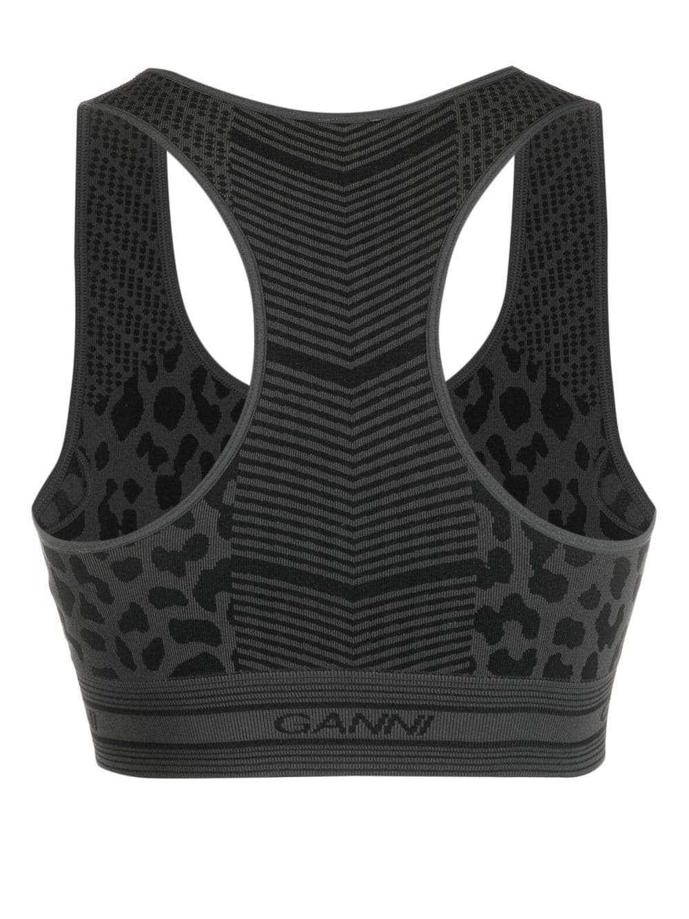 GANNI leopard-print racerback bralette - Image 2