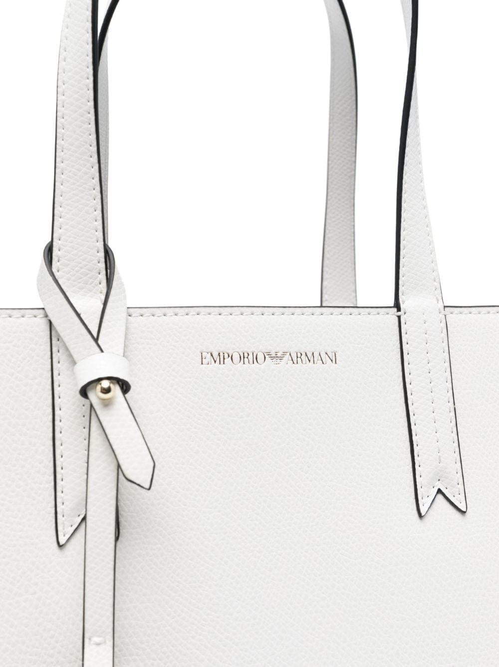 Emporio Armani logo-charm faux-leather tote - Image 5