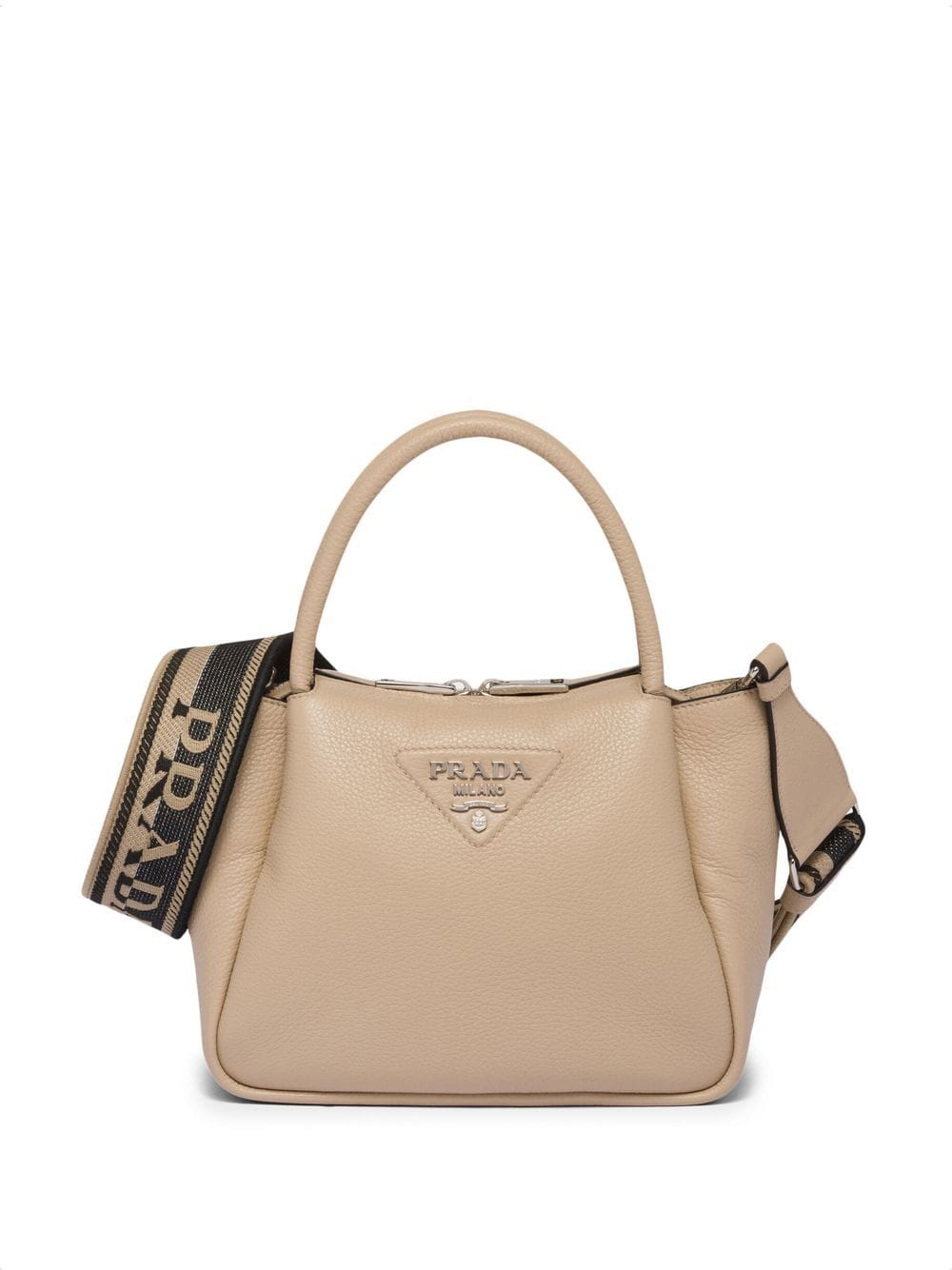 Prada logo-lettering top-handle bag
