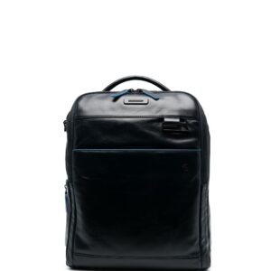 PIQUADRO logo-plaque leather backpack