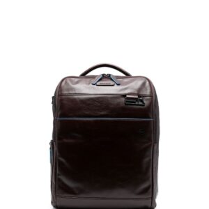 PIQUADRO logo-plaque leather backpack