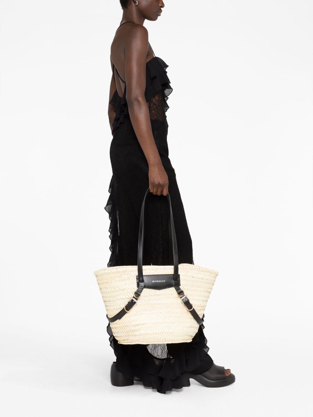Givenchy medium Voyou raffia tote bag - Image 2