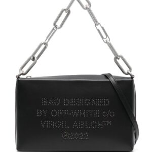 Off-White logo-studded shoulder bag