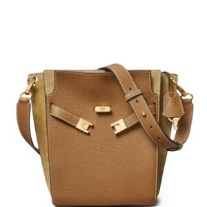 Tory Burch Lee Radziwill pebbled bucket bag