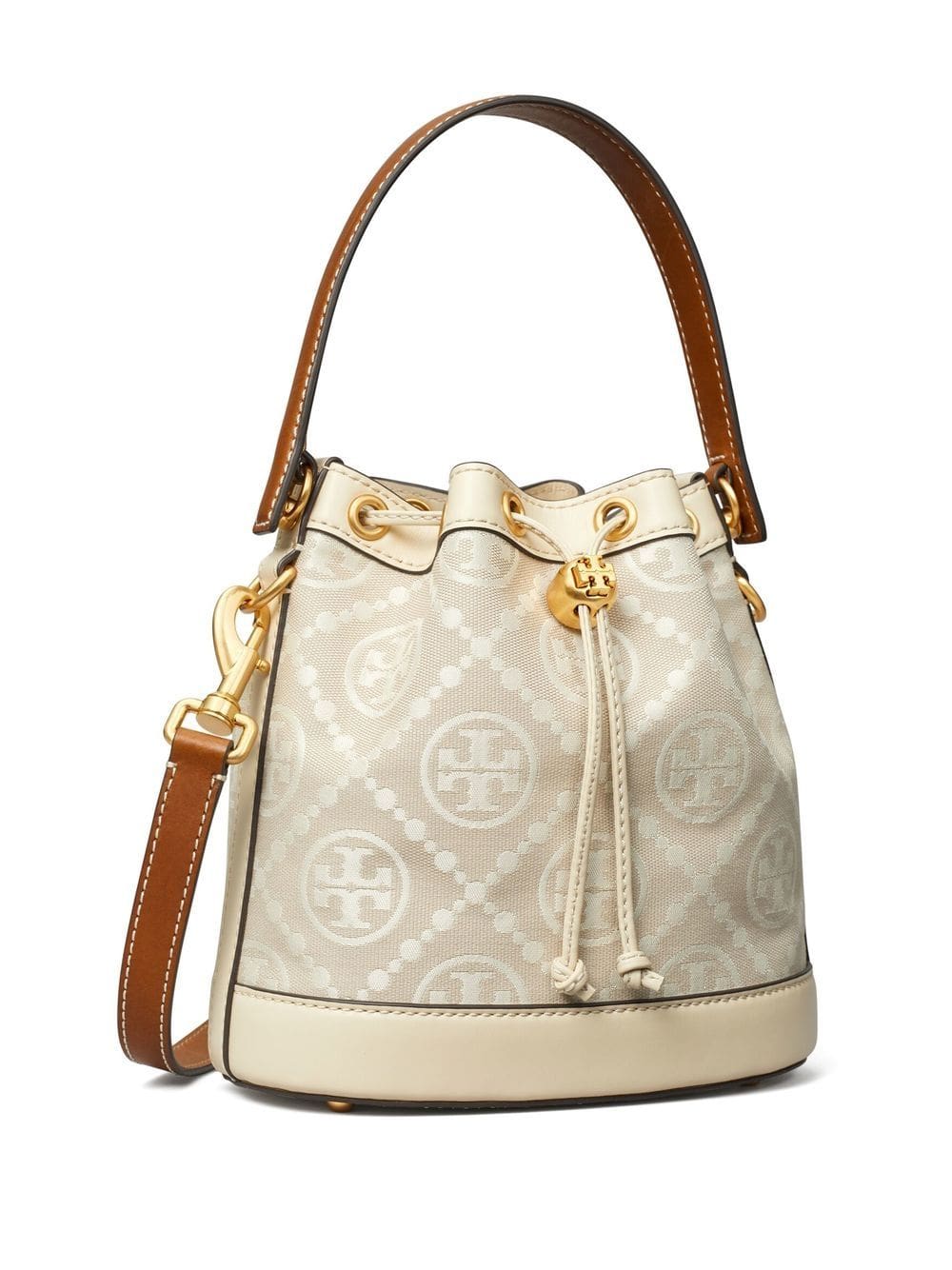 Tory Burch T Monogram embossed-logo bucket bag - Image 3