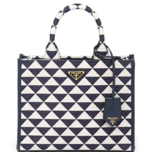 Prada small Symbole embroidered tote bag