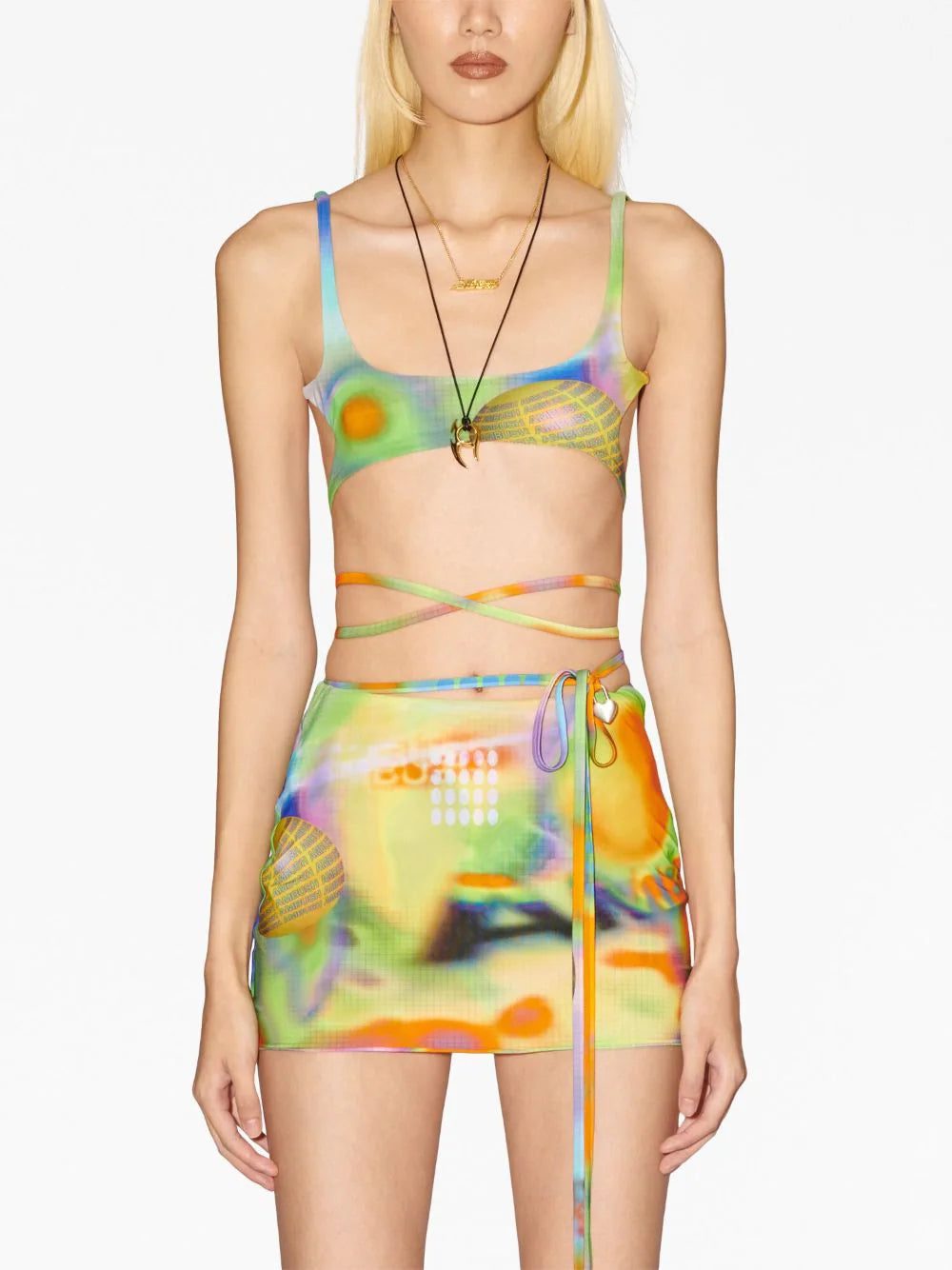 AMBUSH graphic-print strappy bra top - Image 3