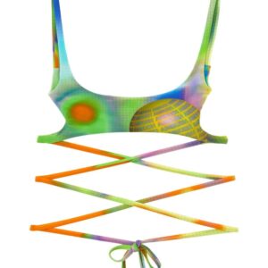 AMBUSH  graphic-print strappy bra top