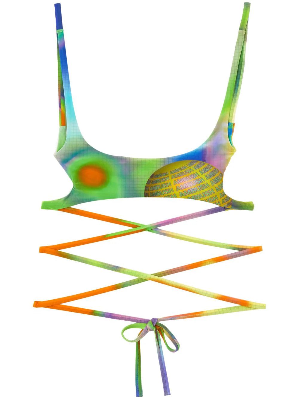 AMBUSH graphic-print strappy bra top