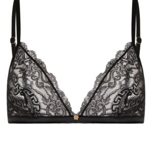 Versace  Medusa Head pin-detail lace bra