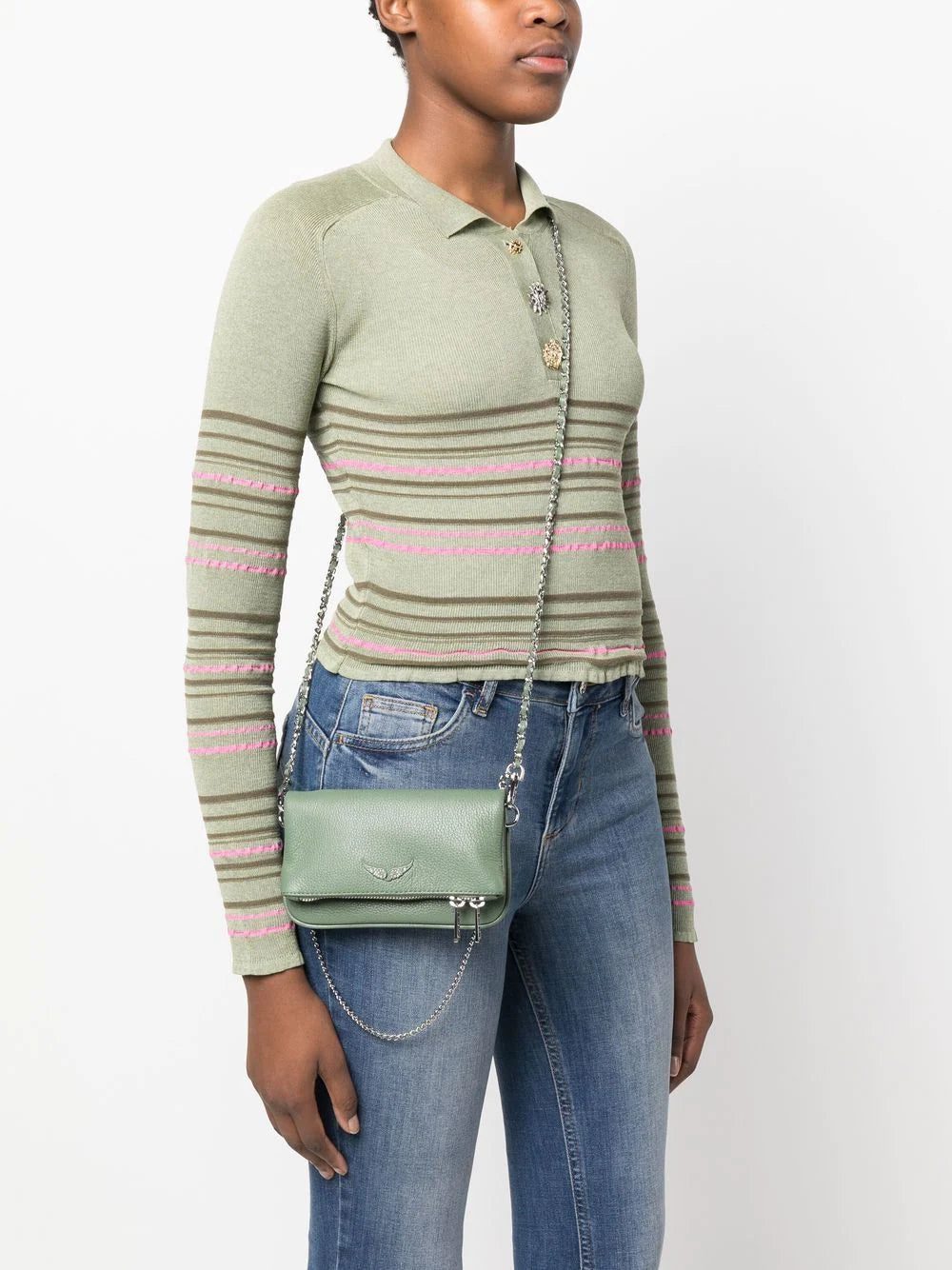 Zadig&Voltaire Rock leather clutch bag - Image 2