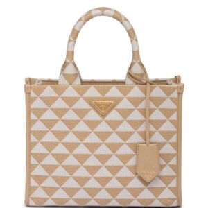 Prada small Symbole jacquard tote bag