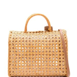 SERPUI Suzy wicker-design tote bag