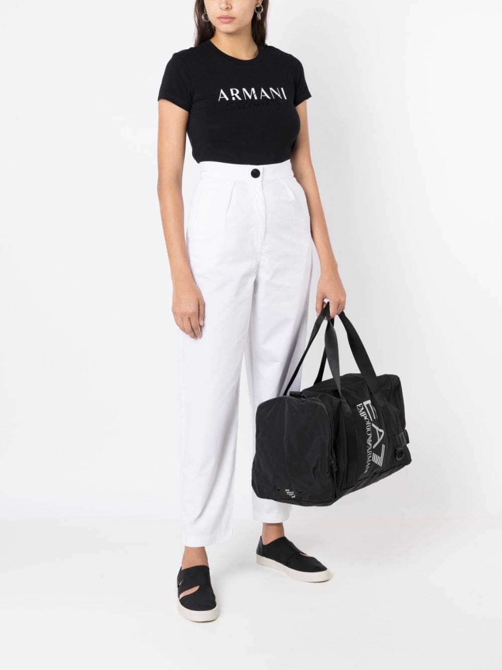 Ea7 Emporio Armani logo-print zipped holdall - Image 3