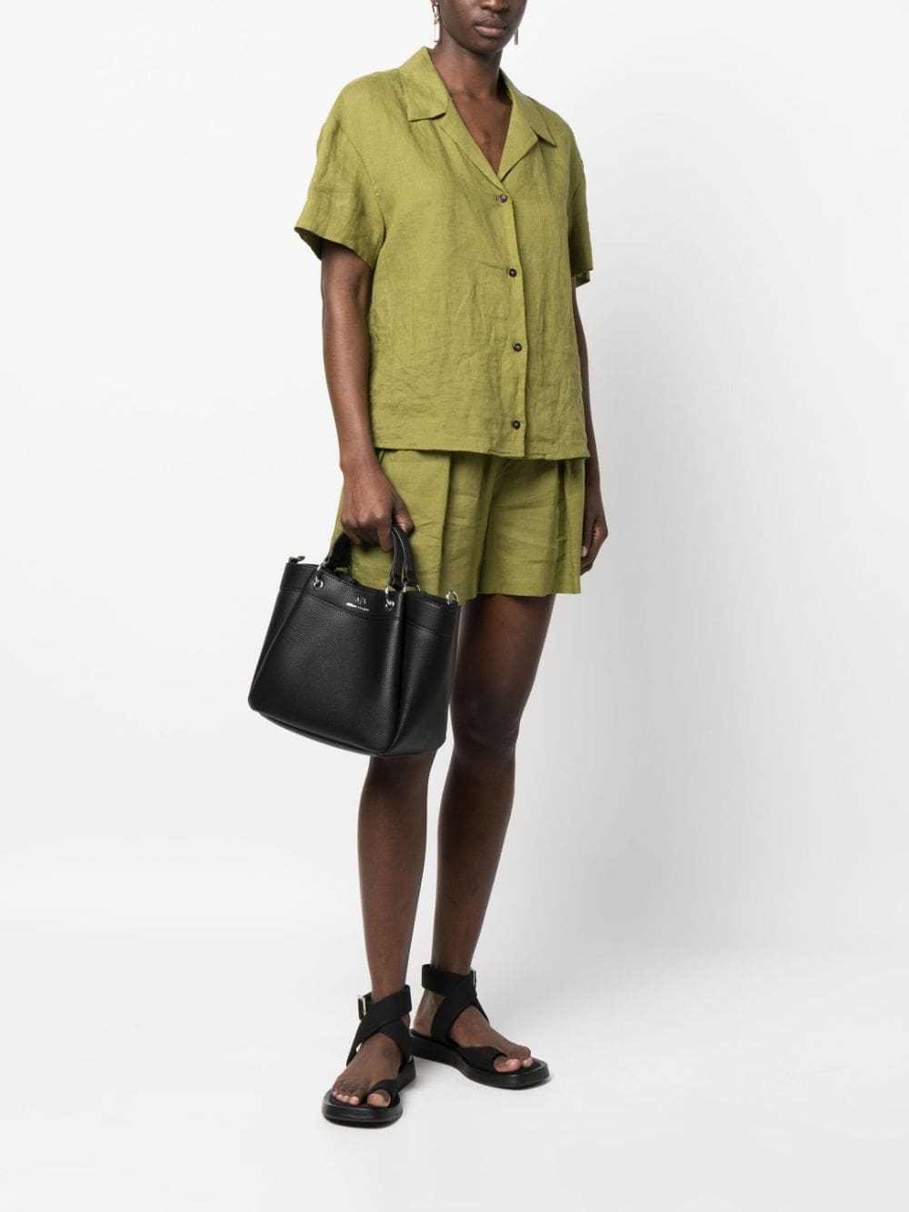 Armani Exchange logo-print leather tote - Image 2