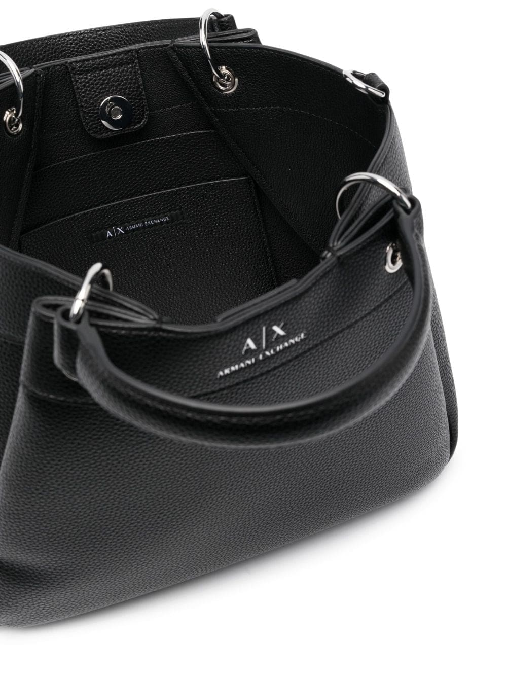Armani Exchange logo-print leather tote - Image 5