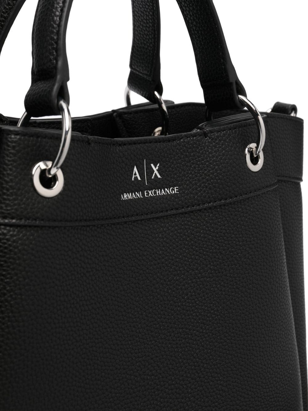 Armani Exchange logo-print leather tote - Image 4