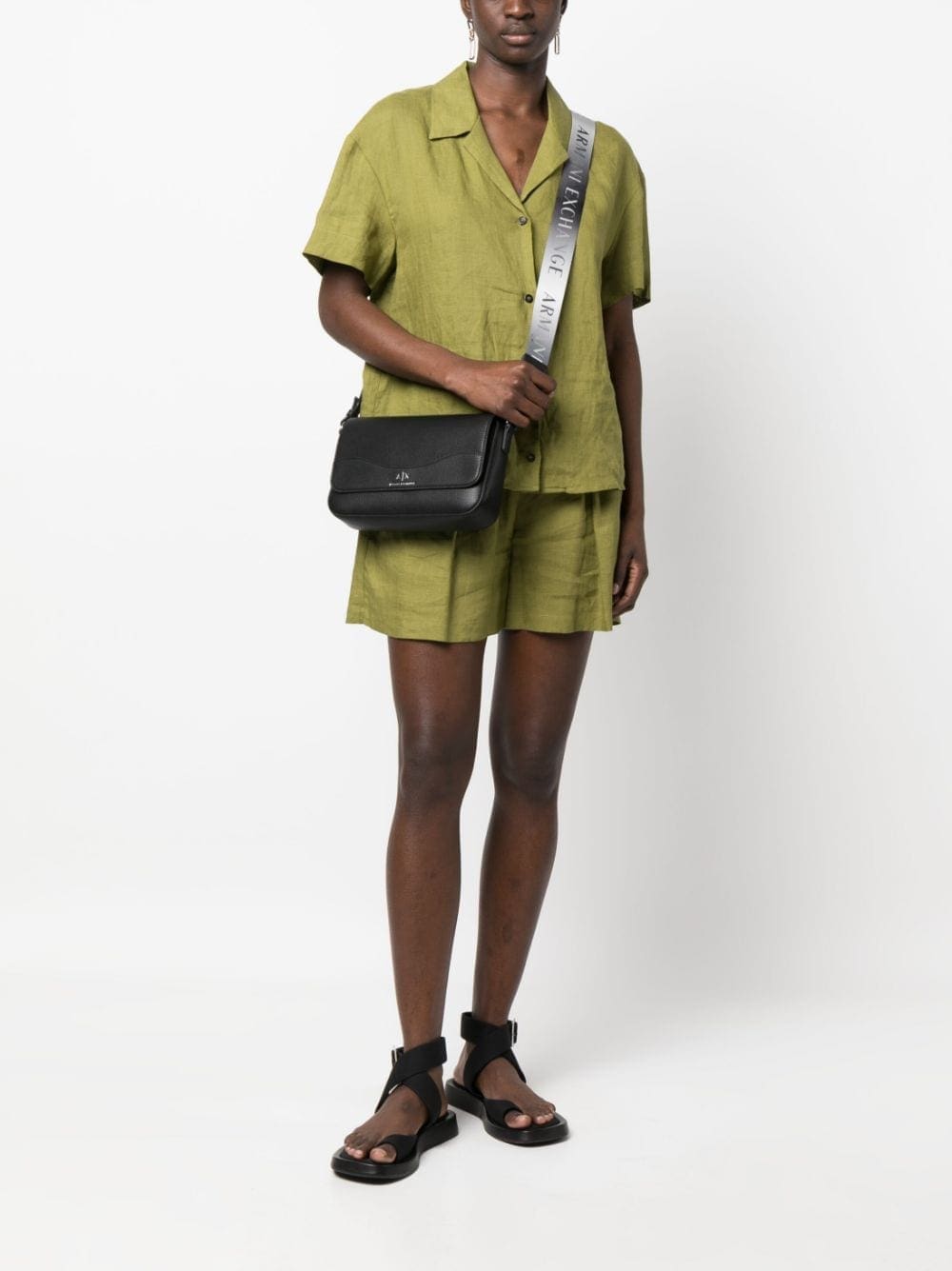 Armani Exchange logo-print leather crossbody bag - Image 2