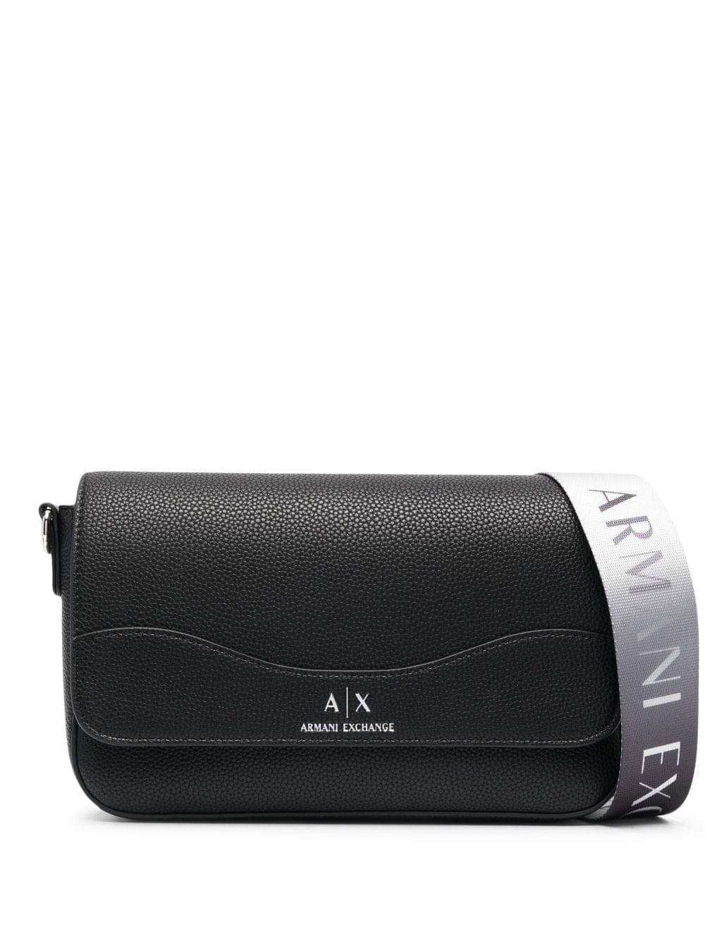Armani Exchange logo-print leather crossbody bag