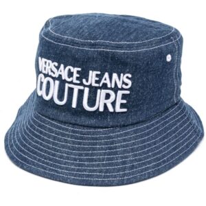 Versace Jeans Couture embroidered-logo denim bucket hat
