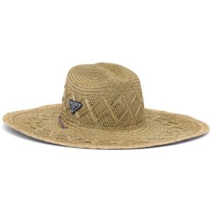 Prada triangle-logo woven straw hat