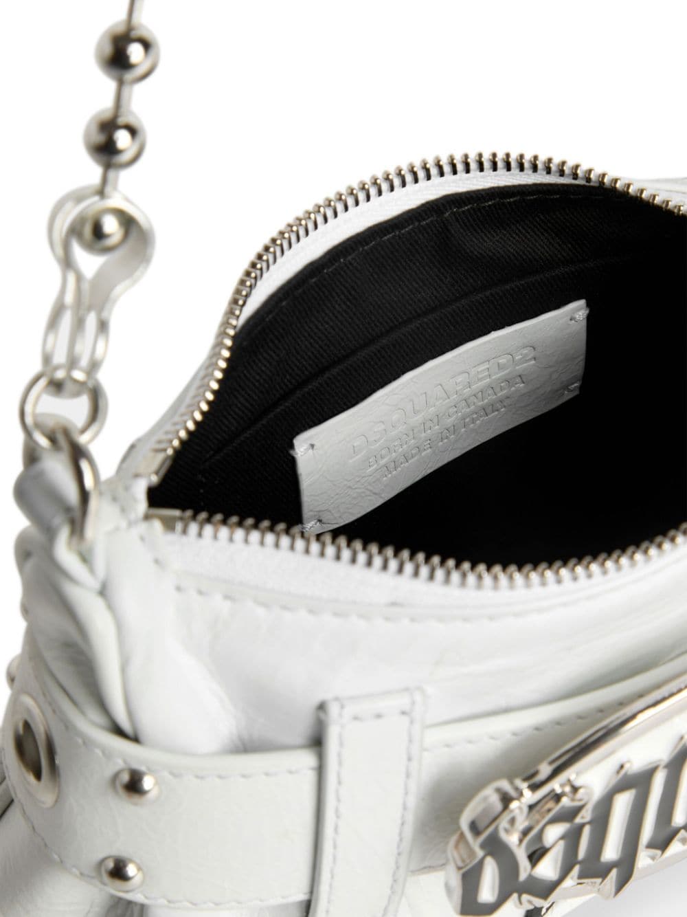 DSQUARED2 Gothic logo-plaque leather shoulder bag - Image 5