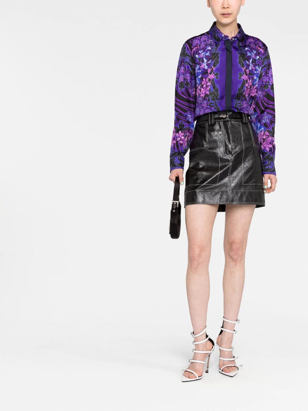 Versace Orchid Barocco-print silk shirt - Image 2