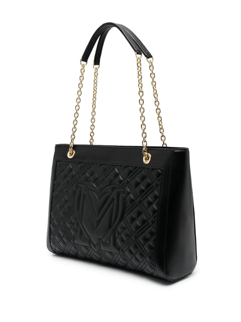 Love Moschino logo-embossed quilted tote bag - Image 3