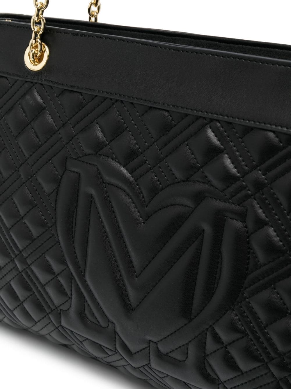 Love Moschino logo-embossed quilted tote bag - Image 4