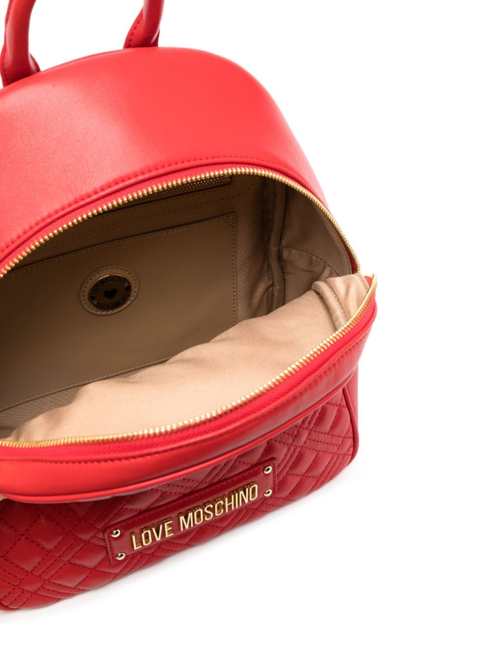 Love Moschino quilted logo-plaque backpack - Image 5