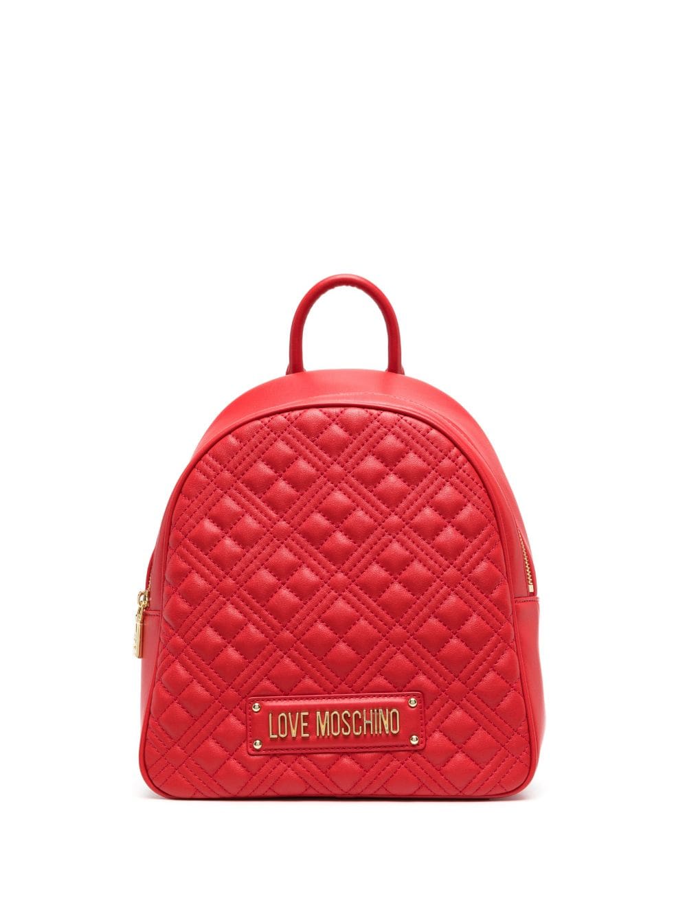 Love Moschino quilted logo-plaque backpack