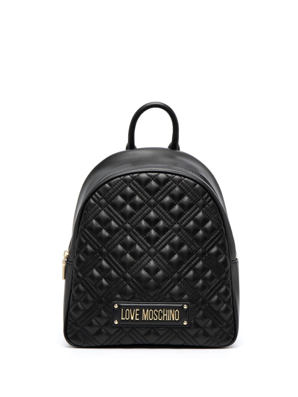 Love Moschino quilted logo-plaque backpack
