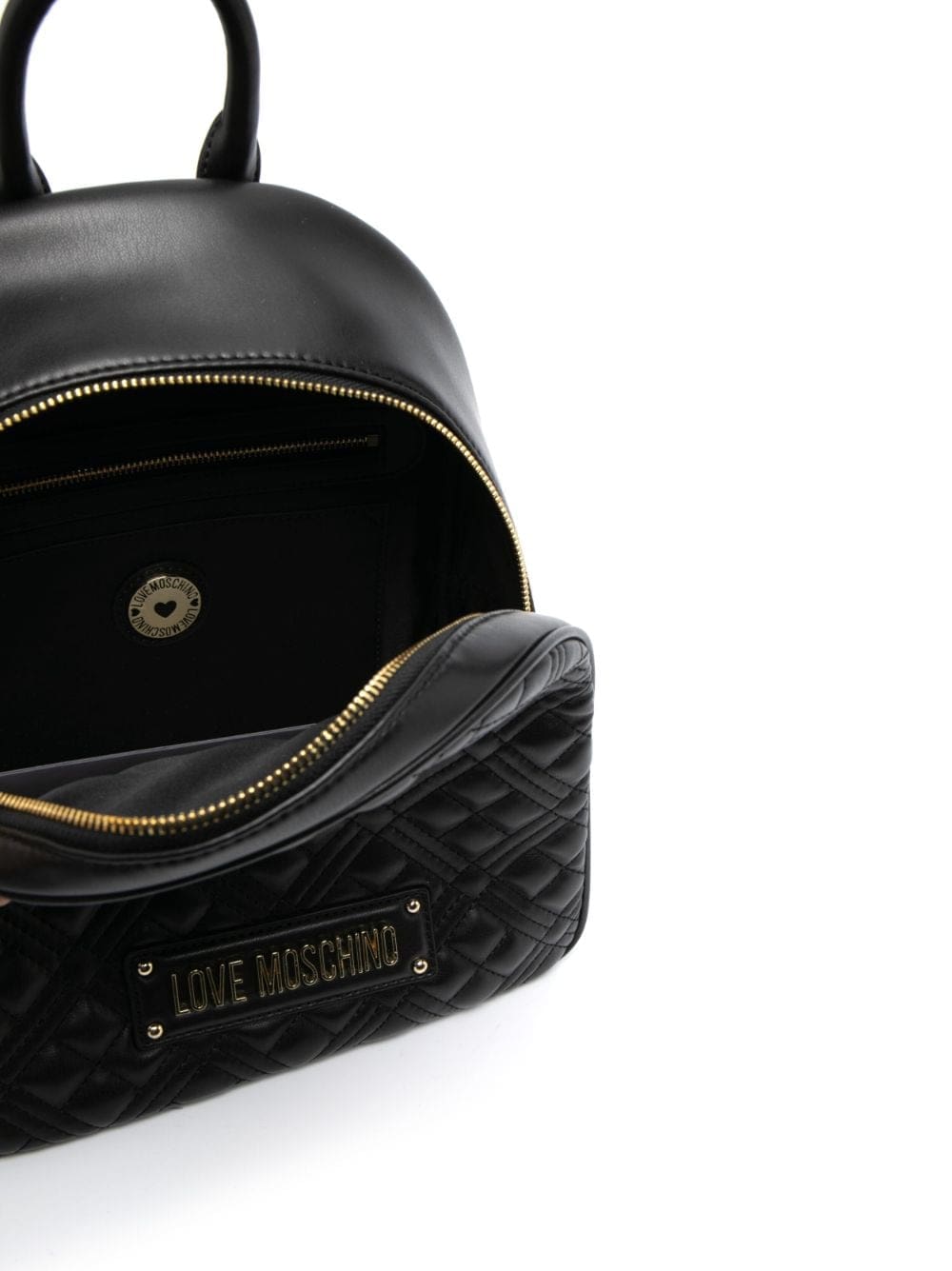 Love Moschino quilted logo-plaque backpack - Image 5
