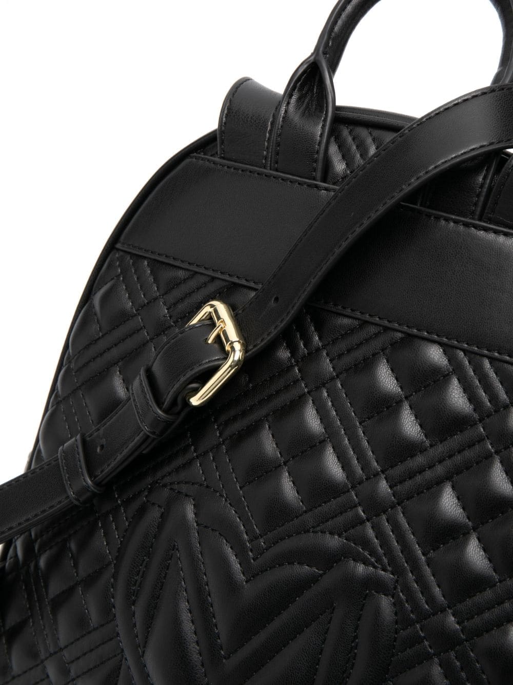 Love Moschino quilted logo-plaque backpack - Image 4