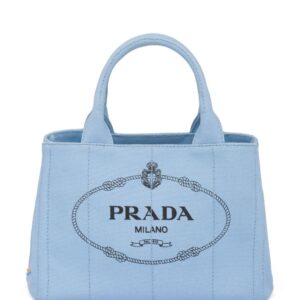 Prada logo-print canvas tote bag
