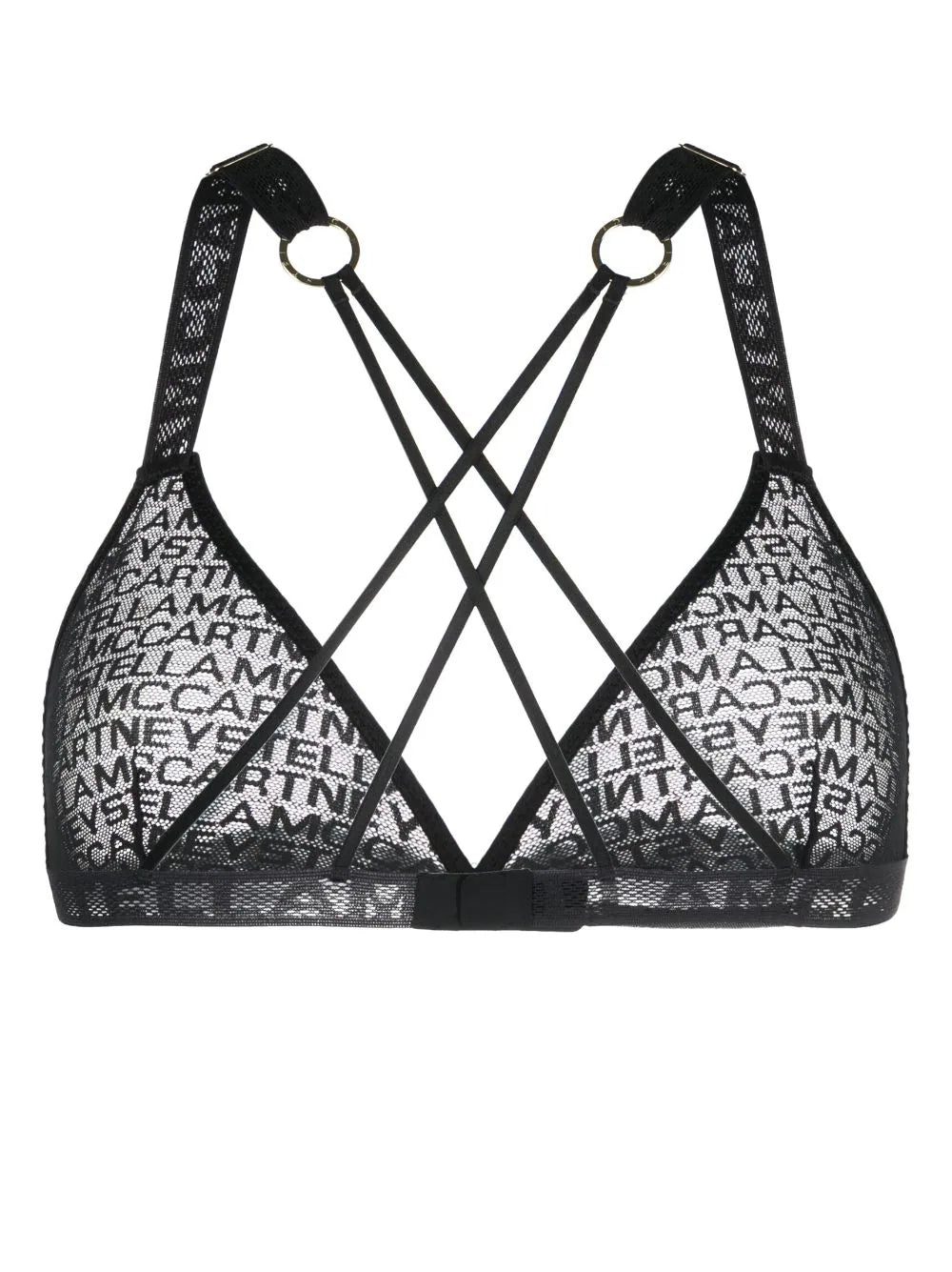 Stella McCartney cross-over logo-print bra - Image 2