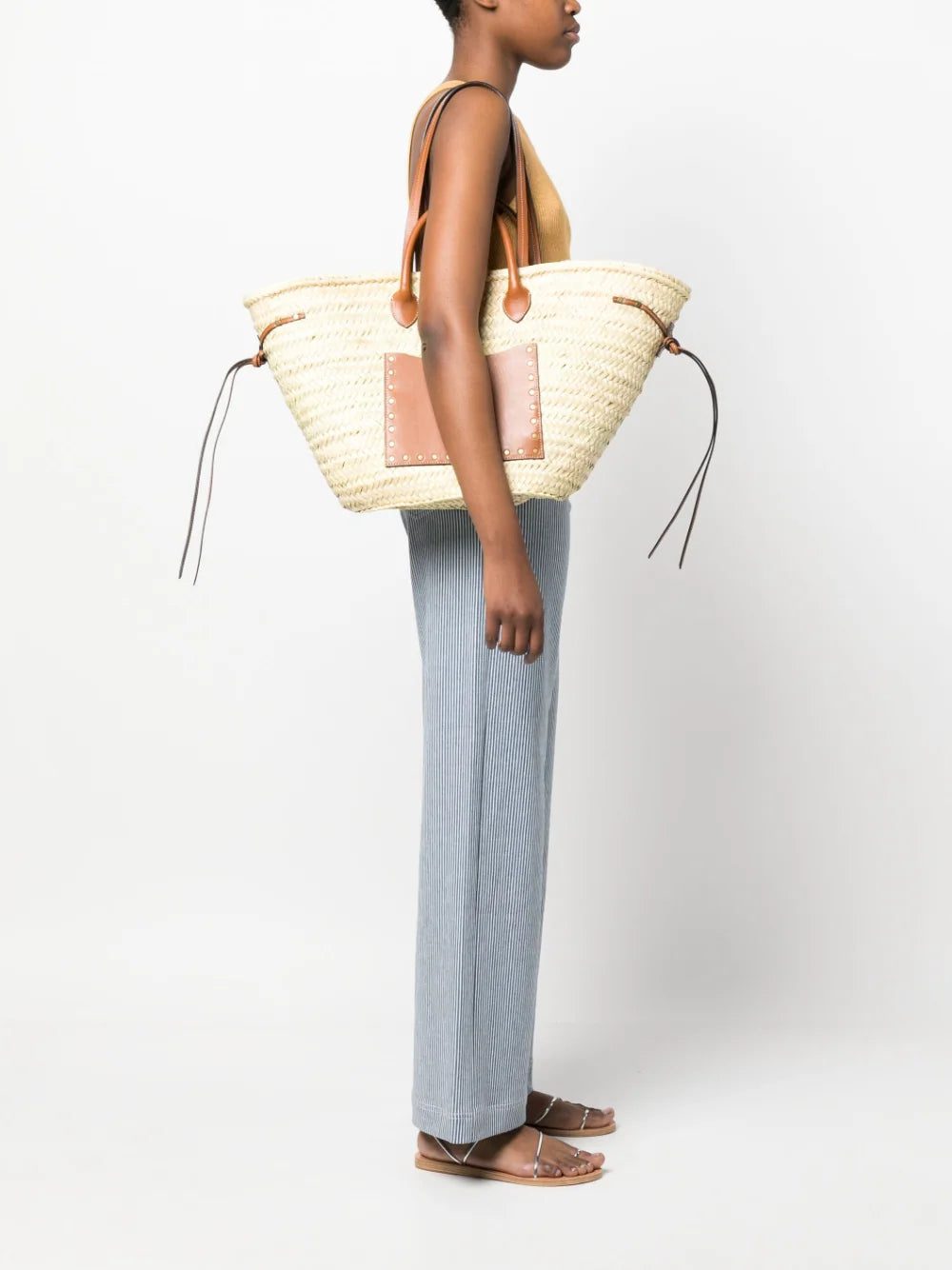 ISABEL MARANT interwoven-design straw beach bag - Image 2