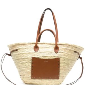 ISABEL MARANT  interwoven-design straw beach bag
