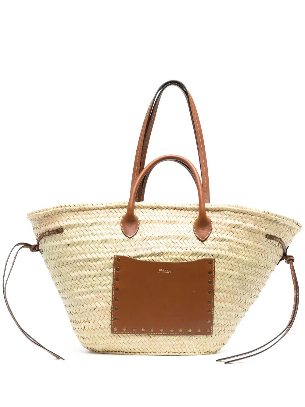 ISABEL MARANT interwoven-design straw beach bag