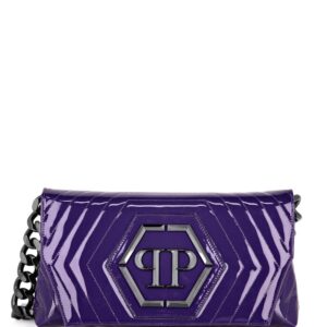 Philipp Plein Stones patent-leather shoulder bag